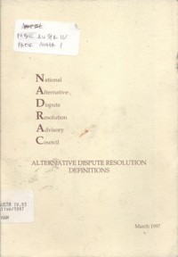 Alternative dispute resolution definitions