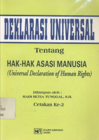 Deklarasi universal tentang hak-hak asasi manusia: universal declaration of human rights