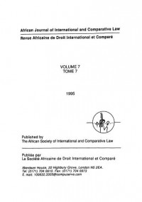 African Journal of International and Comparative Law: Volume 7, June 1995