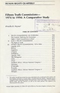 Human Rights Quarterly: Fifteen Truth Commisions - 1974  to 1994: A Comparative Study