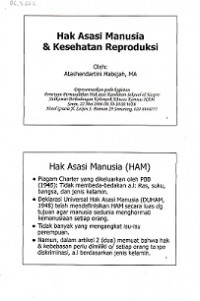 Hak Asasi Manusia & Kesehatan Reproduksi