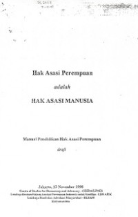 Hak Asasi Perempuan adalah HAK ASASI MANUSIA: Manual Pendidikan Hak Asasi Perempuan draft