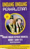 Undang -Undang Perkawinan: Undang-Undang RI Nomor 1 Tahun 1974