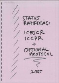 Status Ratifikasi ICESCR ICCPR + Optional Protocol 2005