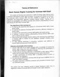 Terms of Reference: Basic Human Rights Training for Komnas HAM Staff