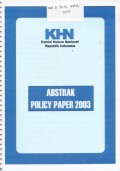 ABSTRAK POLICY PAPER 2003