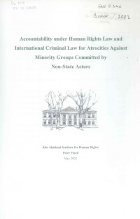 Accountability under Human Rights Law and International Criminal Law for Atrocities Against Minority Groups Committed by Non-State Actors