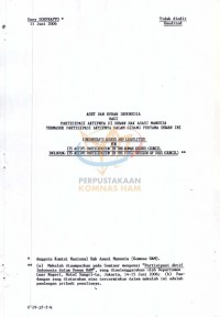 ASET DAN BEBAN INDONESIA BAGI PARTISIPASI AKTIFNYA DI DEWAN HAK ASASI MANUSIA TERMASUK PARTISIPASI AKTIFNYA DALAM SIDANG PERTAMA DEWAN INI = (INDONESIA'S ASSETS AND LIABILITIES FOR ITS ACTIVE PARTICIPATION IN THE HUMAN RIGHTS COUNCIL INCLUDING ITS ACTIVE PARTICIPATION IN THE FIRST SESSION OF THIS COUNCIL)