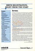 BIRTH REGISTRATION: RIGHT FROM THE START