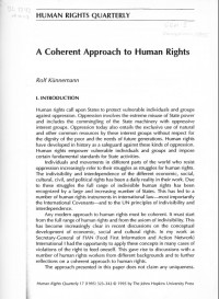 A Coherent Approach to Human Rights: Human Rights Quarterly Vol.17