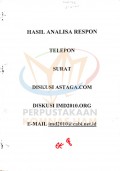 HASIL ANALISA RESPON TELEPON SURAT DISKUSI ASTAGA.COM DISKUSI IMD2010.ORG: E-MAIL imd2010@cabi.net.id