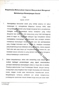 Bagaimana Meluruskan Impresi Masyarakat Mengenai Melebarnya Kesenjangan Sosial