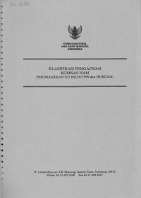 KLASIFIKASI PENGADUAN KOMNAS HAM BERDASARKAN UU NO.39/1999 dan HURIDOC