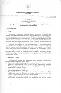 LAPORAN Nomor 88/PK-Khusus/II/05 Tentang Penugasan pada South and Southeast Asia Training on Sexual Rights at the UN Commission on Human Rights