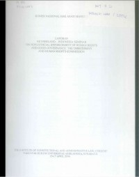Laporan Netherland - Indonesia Seminar On Non-Judicial Enforcement of Human Rights and Good Governance: The Ombudsman and Human Rights Commission