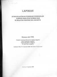 Laporan Studi Kelayakan Pendirian Perwakilan Komnas HAM atau Komda HAM Di Wilayah Propinsi DKI Jakarta