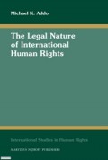 The Legal Nature of International Human Rights