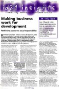 id 21 insights: Making business work for development / #54 - April 2005