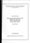 BACKGROUND PAPER: Organisasi-Organisasi Yang Berkaitan Dengan Hak Asasi Manusia Di Selandia Baru