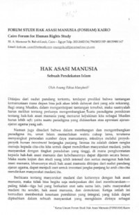 HAK ASASI MANUSIA: Sebuah Pendekatan Islam