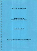 HAK ASASI ATAS PERUMAHAN YANG LAYAK: Lembar Kerja No.21