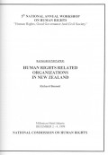 HUMAN RIGHTS RELATED ORGANIZATIONS IN NEW ZEALAND: Background Paper