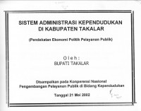 SISTEM ADMINISTRASI KEPENDUDUKAN DI KABUPATEN TAKALAR